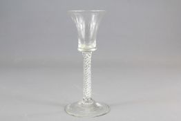 A Fine Georgian Ribbon Stem Wine Glass
