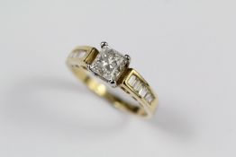 A 14ct Yellow Gold Diamond Ring