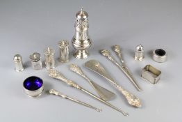 An Edwardian Silver Condiment Set