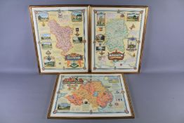 Three Post War Maps by Ernest Clegg (1876-1954)