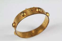 Antique Koftgari Gold and White Metal Bangle