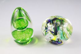Two Glass Paper Weights