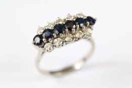 An 18ct White Gold Sapphire and Diamond Ring