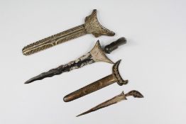 Two Miniature Malayan Kris