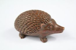 A 20th Century Chinese Cast Bronze Figure of a Hedgehog