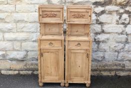 Two Single Pine Cupboards