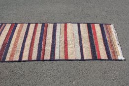 A Kilem Tabriz Creme/Blue Runner Carpet