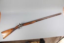 An English Single Barrel Flintlock Fowling Piece