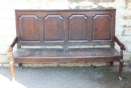 An Antique Oak Settle