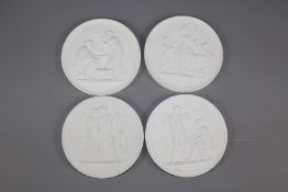 Four Royal Copenhagen Bisque Plaques