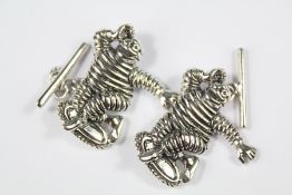 A Pair of Gentleman's Silver Cufflinks