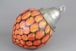 Art Deco Orange Glass Light Cover