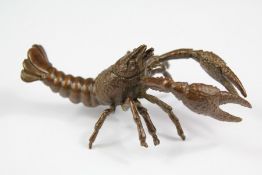 A Large Chinese Bronze Figure of a Lobster