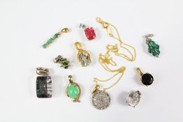 Miscellanous Semi-Precious and Hardstone Pendants