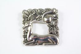A Silver Norwegian-Style Brooch