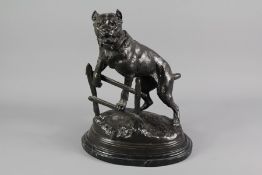 After C. Valton French (1851-1918) Bronze Study of a Mastiff