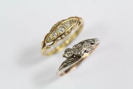Antique 18ct Yellow Gold Diamond Ring