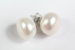 A Pair of Cultured Pearl Stud Earrings