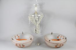 A Crystal Drop Ceiling Light