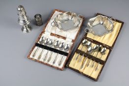 A Pair of Silver Bon Bon Dishes