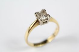 An 18ct Yellow Gold Solitaire Diamond Ring