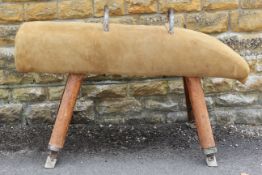 A Suede Covered Gymnastics Horse