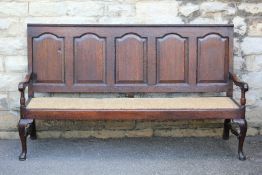 An Antique Oak Settle