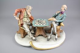 A Large Capodimonte Figural Group