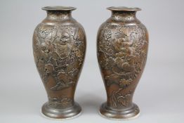 Japanese Bronzed Vases