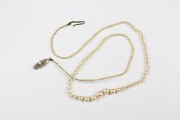 A Very Fine Antique Graduated Pearl Necklace