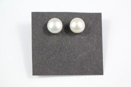 A Pair of Cultured Pearl Stud Earrings