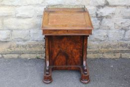 A Victorian Walnut Davenport
