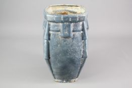 An Art Deco Hosteres Memorial Metal Vase