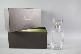 A Mappin & Webb Crystal and Silver Collared Decanter