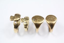9ct Gold He & She Claddagh Rings