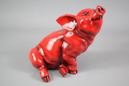 Peggy Davies Flambe Pig