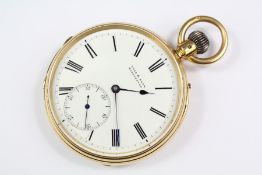 An 18ct Gold Open-Faced Pocket Watch