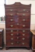 A Mahogany Chest on Chest