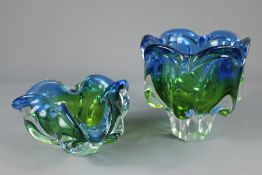 Murano Blue/Green Glass Vase