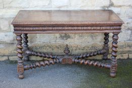 An Antique Oak Side Table
