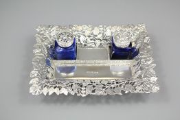 A Victorian Silver Inkwell