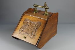 An Oak Coal Box