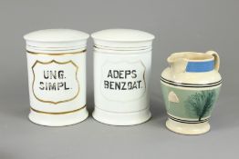 A Pair of Victorian Lidded Apothecary Jars
