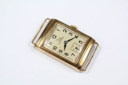 A Gentleman's Vintage 9ct Gold Record Wrist Watch