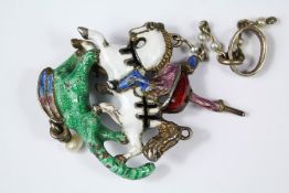 Austro-Hungarian St George White and Enamel Pendant