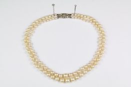 Art Deco Fine Quality Double Strand of Cultured Pearls