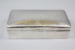A Silver Cedar Lined Cigarette Box