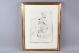 Dame Edna Clark-Hall (1879-1979) Pencil Sketch 'Boy with Flute'