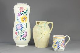 A Large Poole Pottery Pillar Vase