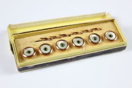 Six Gilt and Enamel Dress Studs